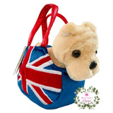 Harrods ハロッズ ユニオンジャック テディベア & ユニオンジャックのバッグに入ったパグ犬 かわいい ふかふか ぬいぐるみ  Union Jack Teddy bear & Pug