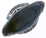 英国 John Lewis ジョンルイス ウィリアム・モリス いちご泥棒 外側にポケット５つ 内側にポケット２つ ショルダーバッグ ネイビー Strawberry Thief