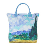 The National Gallery 英国 ナショナルギャラリー ゴッホ Wheatfield with Cypresses コンパクト 折りたたみ トートバッグ ハンドバッグ