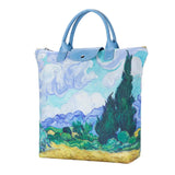 The National Gallery 英国 ナショナルギャラリー ゴッホ Wheatfield with Cypresses コンパクト 折りたたみ トートバッグ ハンドバッグ