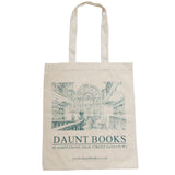 英国 Daunt Books ダウント・ブックス ロンドン 人気 老舗 書店 薄手 コットン ショルダー ブックバッグ ショルダーバッグ エコバッグ ショッピングバッグ