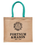 Fortnum & Mason フォートナム & メイソン プラスチックフリー ジュート & コットン ロゴ ショルダー エコバッグ スモールサイズ