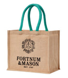 Fortnum & Mason フォートナム & メイソン プラスチックフリー ジュート & コットン ロゴ ショルダー エコバッグ スモールサイズ