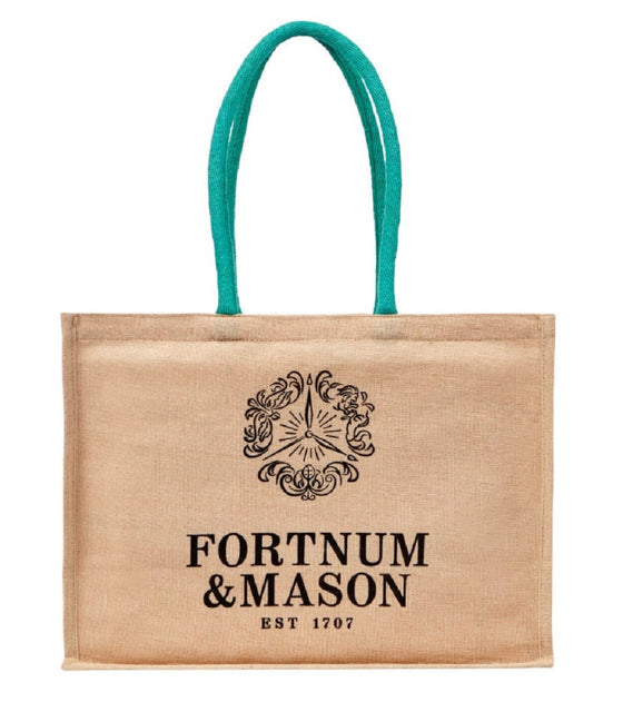 Fortnum & Mason フォートナム & メイソン 2021年 プラスチックフリー ジュート & コットン ロゴ ショルダー エコバ