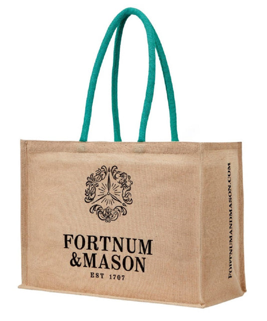 Fortnum & Mason フォートナム & メイソン 2021年 プラスチックフリー ジュート & コットン ロゴ ショルダー エコバ