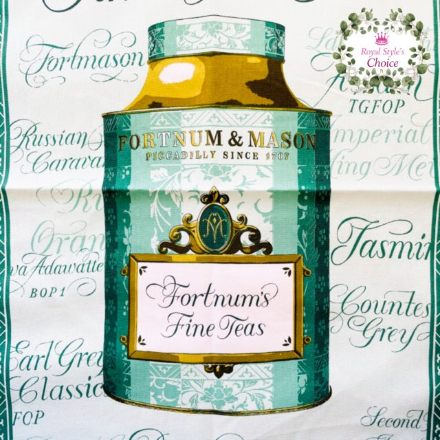 Fortnum & Mason フォートナム & メイソン フォートナムズ・ファイン・ブレンド エレガントな紅茶デザイン コットン ティータ –  shop royal style