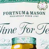 Fortnum & Mason フォートナム & メイソン フォートナムズ・ファイン・ブレンド エレガントな紅茶デザイン コットン ティータオル キッチンクロス ふきん ディッシュクロス 英国製