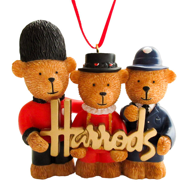 ☆訳あってお買い得☆Harrods ハロッズ 2021年 クリスマス ロンドンベア クマちゃんとゴールドロゴ 衛兵 ビーフィーター 警察官