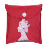 英国王室 ロイヤルコレクション アーノルド マチン エリザベス女王 肖像画 デザイン ポケットショッパー 折りたたみバッグ エコバッグ