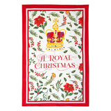英国 ロイヤルコレクション バッキンガム宮殿 A Royal Christmas ロイヤル クリスマス 王冠 ロビン ポインセチア ティータオル ディッシュクロス ふきん 英国製