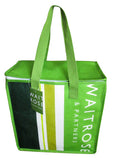 Waitrose ウェイトローズ リサイクルペットボトルでできた 軽量 耐重量10kg 不織布 ミディアム クーラーバッグ 保冷 エコバッグ